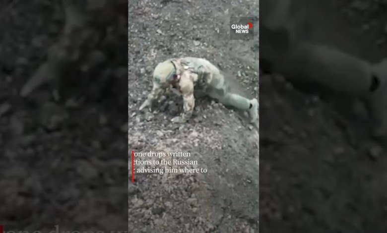 Russian soldier surrenders to Ukrainian drone outside Bakhmut Russian soldier surrenders to Ukrainian drone outside Bakhmut