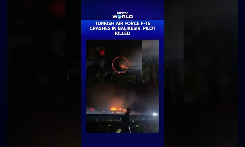 Turkey News | F-16 Fighter Jet Crashes In Western Turkey During Mission Flight Turkey News | F-16 Fighter Jet Crashes In Western Turkey During Mission Flight