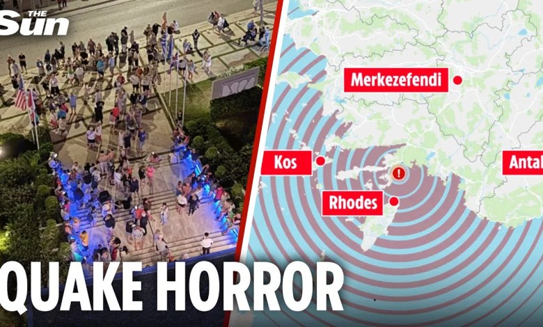 Panic as huge earthquake strikes Greece & Turkey killing girl, 14, and injuring dozens Panic as huge earthquake strikes Greece & Turkey killing girl, 14, and injuring dozens