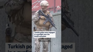 Turkish police were engaged in a gunfight near the Israeli consulate Turkish police were engaged in a gunfight near the Israeli consulate