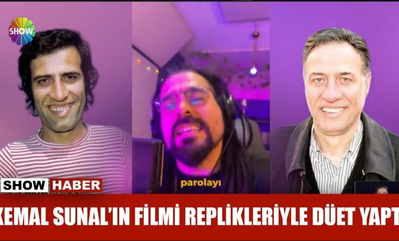 He made a duet with Kemal Sunal’s movie lines He made a duet with Kemal Sunal’s movie lines