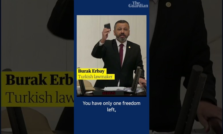 Turkish lawmaker smashes his phone in protest against new disinformation laws Turkish lawmaker smashes his phone in protest against new disinformation laws