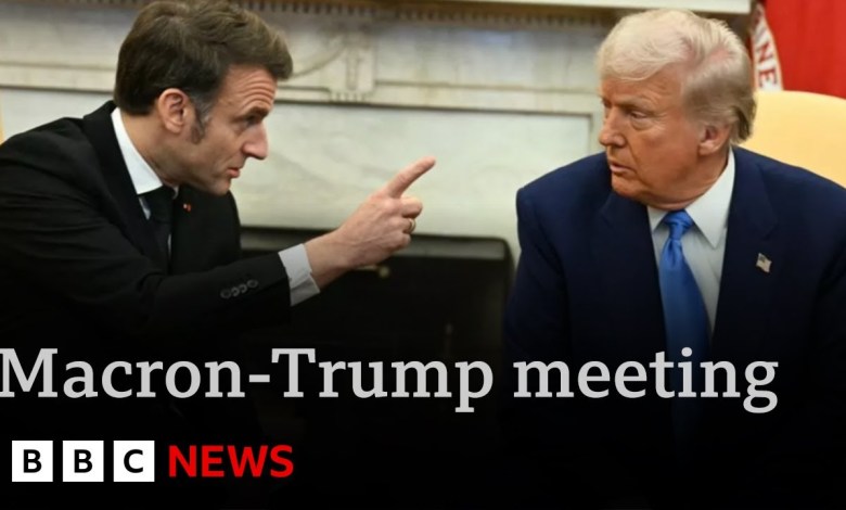 Macron corrects Trump on costs of Ukraine war and says: “Peace must not mean surrender” | BBC News Macron corrects Trump on costs of Ukraine war and says: “Peace must not mean surrender” | BBC News