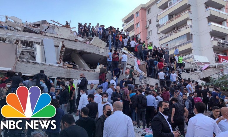 Earthquake Off Coast Of Turkey, Greece Causes Tsunami, Collapsed Buildings | NBC News NOW Earthquake Off Coast Of Turkey, Greece Causes Tsunami, Collapsed Buildings | NBC News NOW