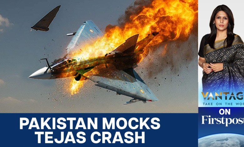 Pakistani Accounts Target India After Tejas Crash Kills IAF Pilot in Dubai | Vantage | Palki Sharma Pakistani Accounts Target India After Tejas Crash Kills IAF Pilot in Dubai | Vantage | Palki Sharma