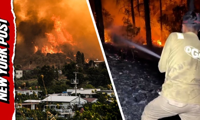 Crews battle roaring wildfires in Turkey as thousands evacuate Crews battle roaring wildfires in Turkey as thousands evacuate