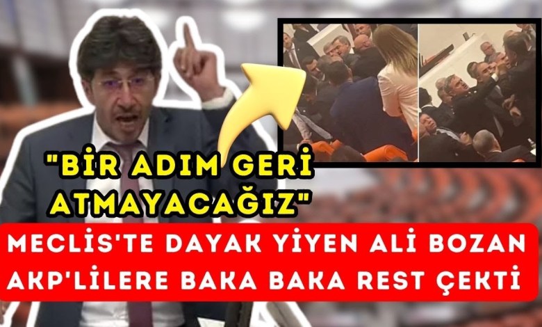 Ali Bozan, who was beaten in the Parliament, gave a tough look to the AKP members: “WE WILL NOT TAKE A STEP BACK” Ali Bozan, who was beaten in the Parliament, gave a tough look to the AKP members: “WE WILL NOT TAKE A STEP BACK”