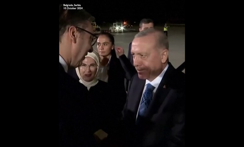 Turkey’s President Erdogan arrives in Serbia for visit, greeted by Vucic Turkey’s President Erdogan arrives in Serbia for visit, greeted by Vucic