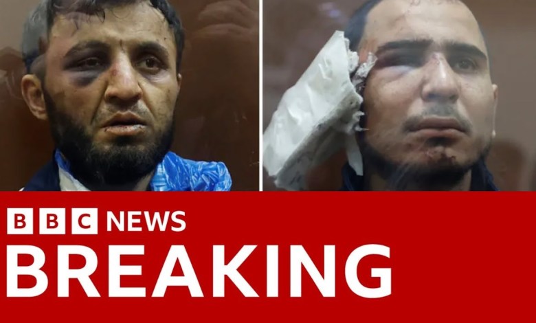 Moscow terror attack – injured suspects appear in court accused of killing 137 people | BBC News Moscow terror attack – injured suspects appear in court accused of killing 137 people | BBC News
