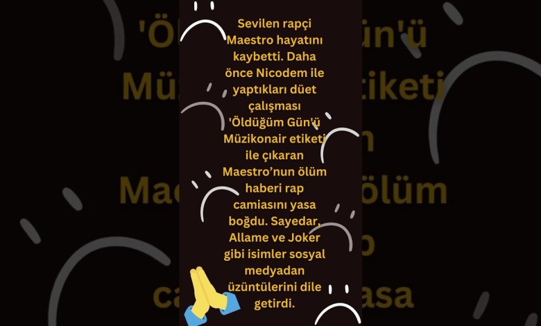 #shorts | Is the Maestro dead? | death news of #turkish rapper #sad #turkey #shorts | Is the Maestro dead? | death news of #turkish rapper #sad #turkey