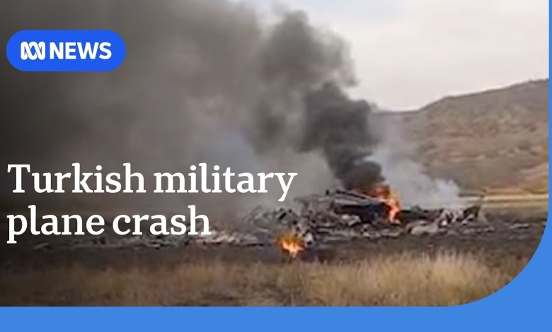 Turkish military cargo plane crashes with at least 20 people on board | ABC NEWS Turkish military cargo plane crashes with at least 20 people on board | ABC NEWS