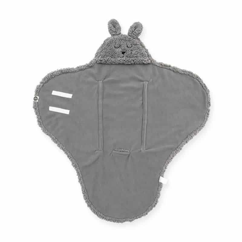 Jollein wikkeldeken Bunny Storm Grey Maat