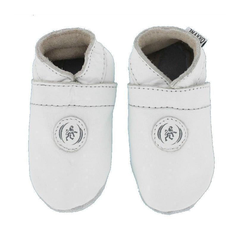 Oxxy babyslofjes uni met logo wit Maat