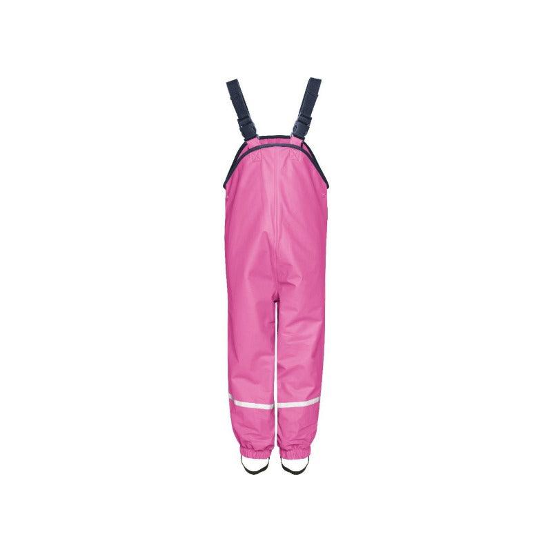 Playshoes regenbroek bretels fleece gevoerd uni fuchsia Maat