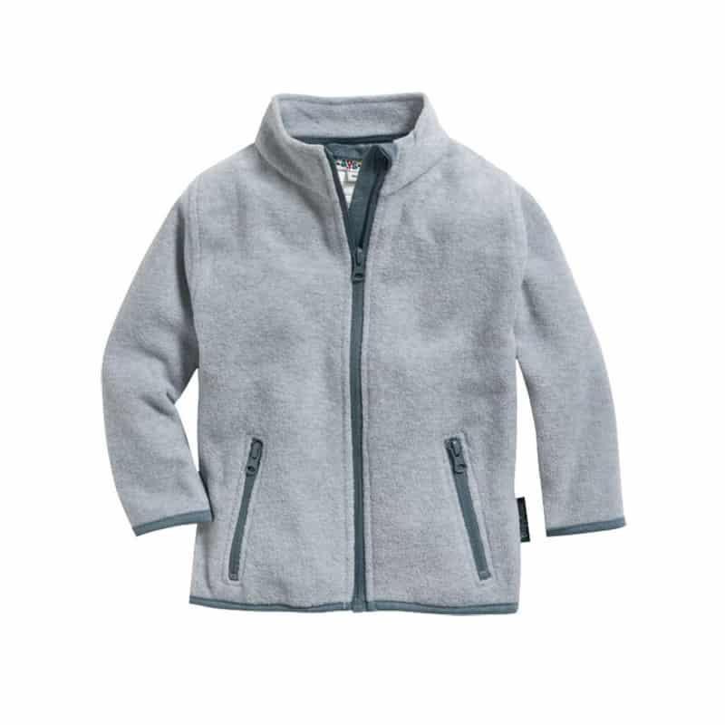 Playshoes fleece jasje uni grijs Maat