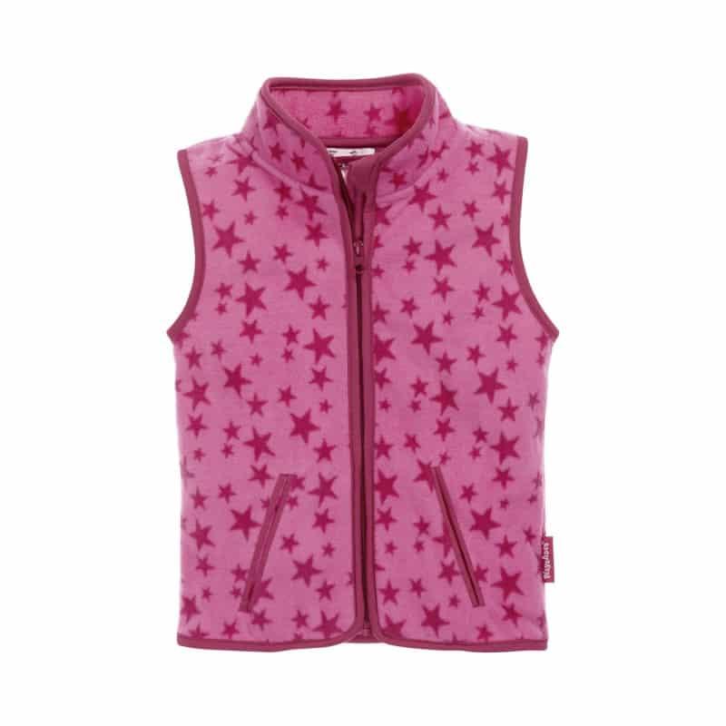 Playshoes fleece vestje sterren fuchsia Maat