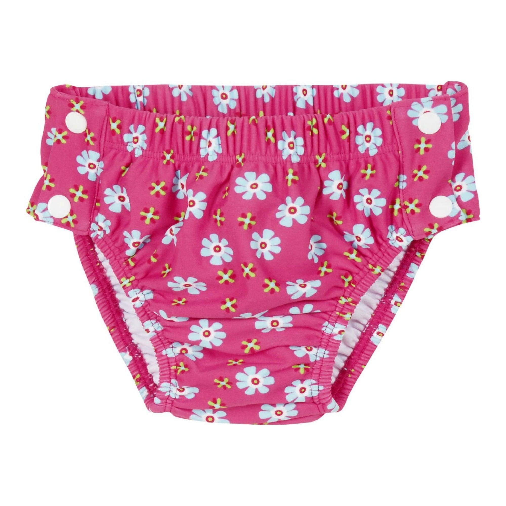 Playshoes zwemluier Bloemen Roze Maat