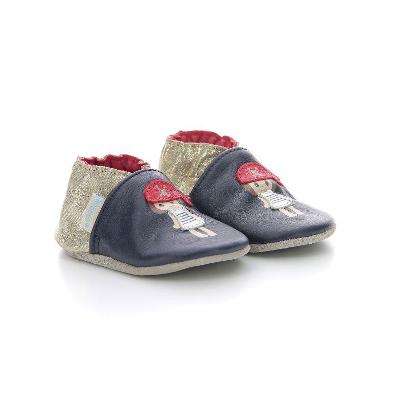 Robeez babyslofjes Pirate heart marine or Maat