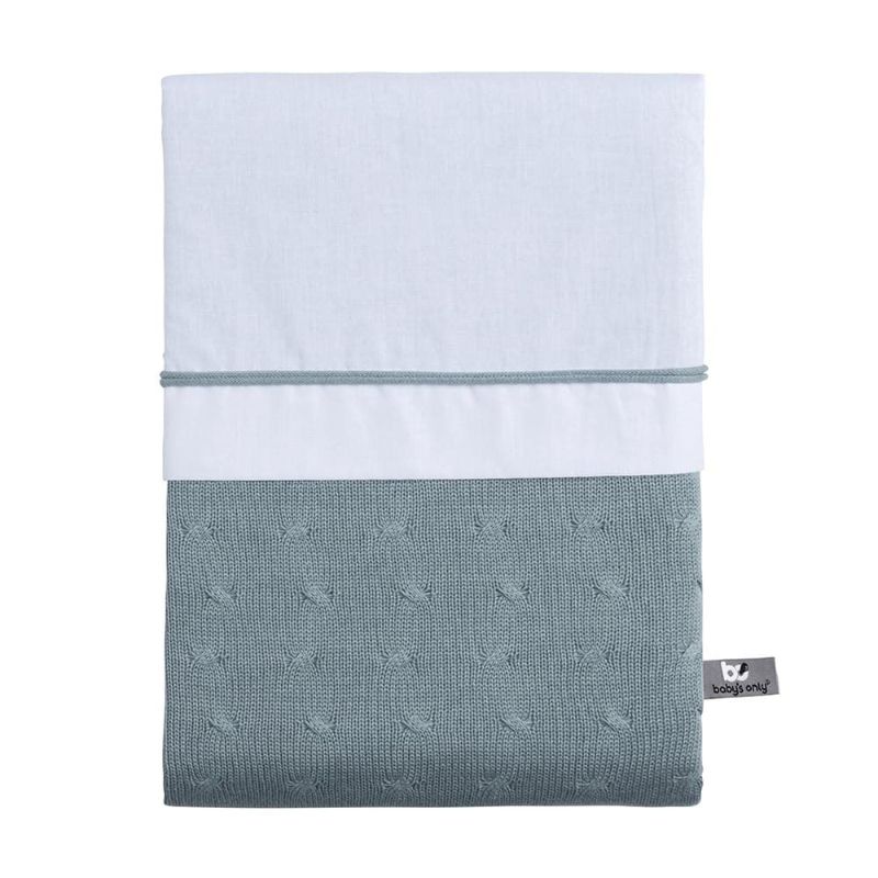 Baby’s Only dekbedovertrek ledikant Cable stonegreen Maat
