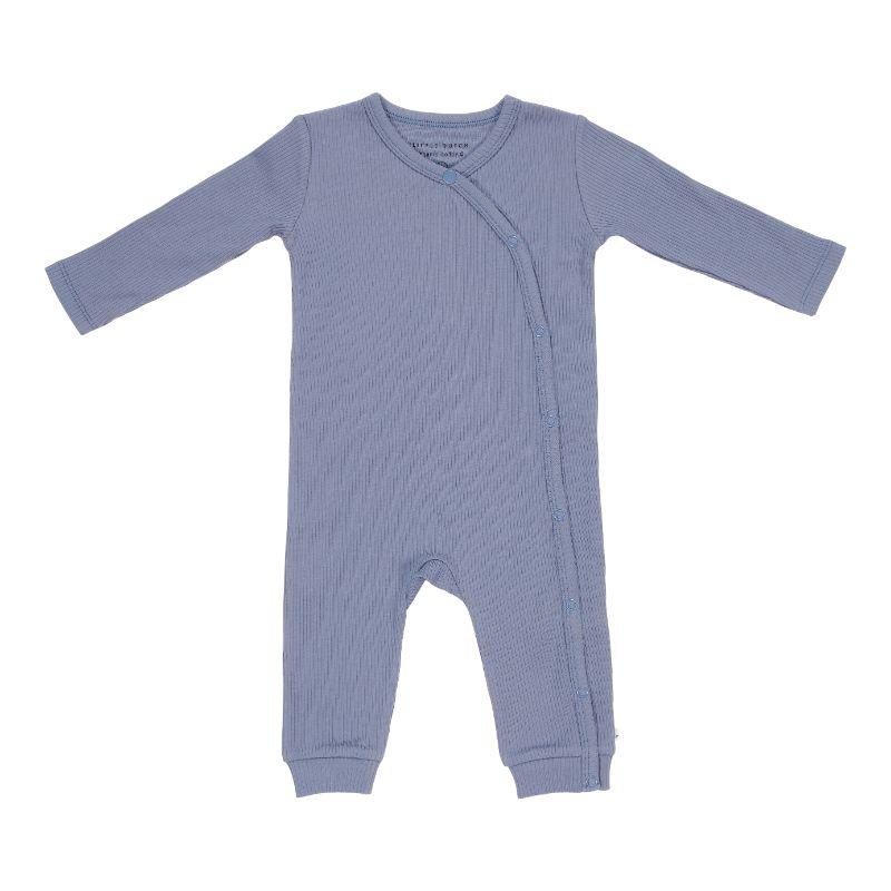Little Dutch boxpakje met overslag Rib Blue Maat