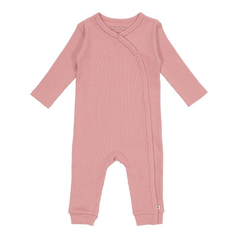 Little Dutch boxpakje met overslag Rib Vintage Pink Maat