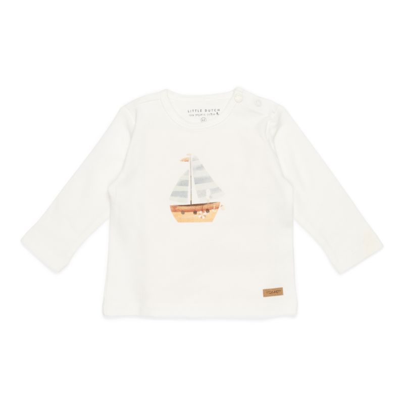 Little Dutch longsleeve Sailboat White Maat