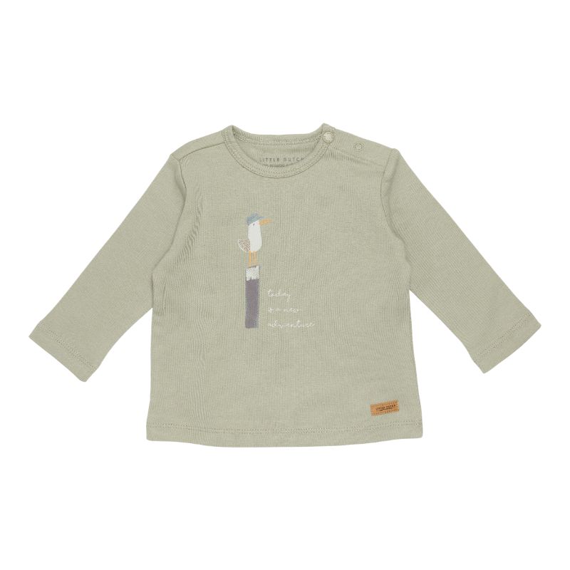 Little Dutch longsleeve Seagull Olive Maat