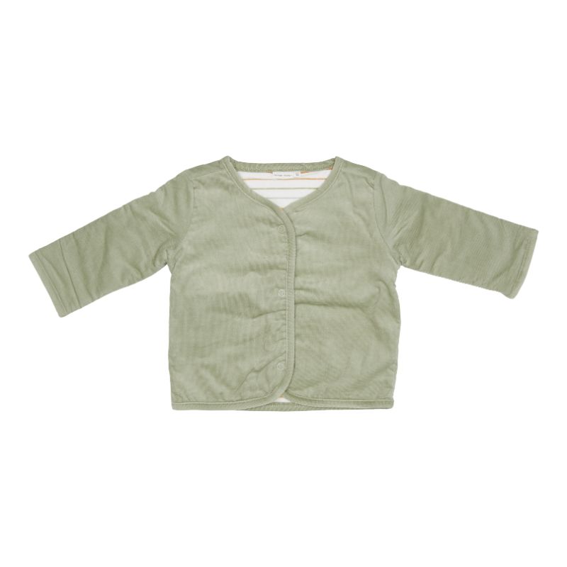 Little Dutch reversible babyjasje Vintage Sunny Stripes Green Maat