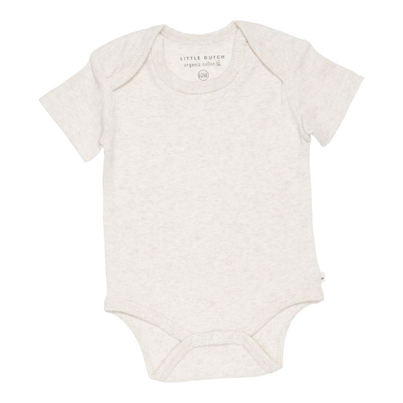 Little Dutch romper korte mouw Rib Sand Maat