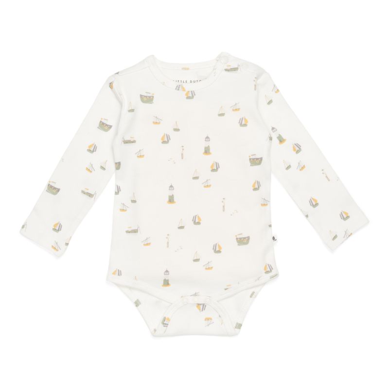 Little Dutch romper lange mouw Sailors Bay White Maat