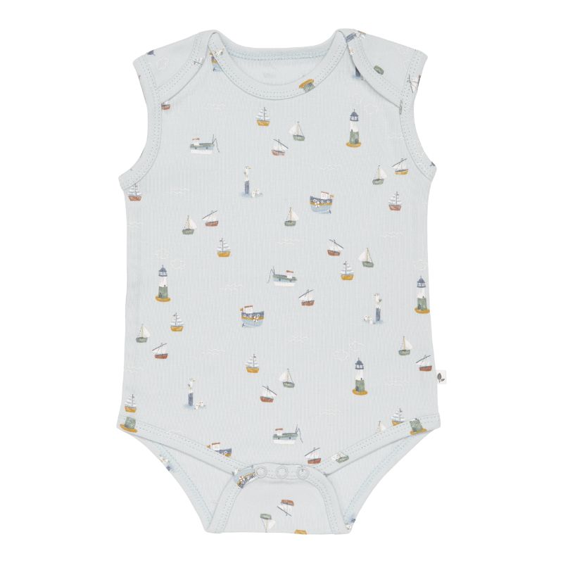 Little Dutch romper mouwloos Sailors Bay Blue Maat
