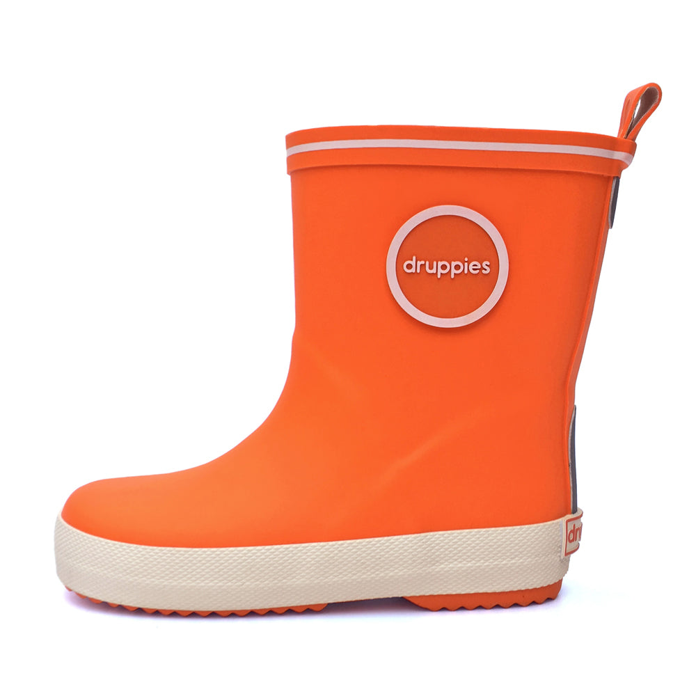 Druppies regenlaars knaloranje Maat