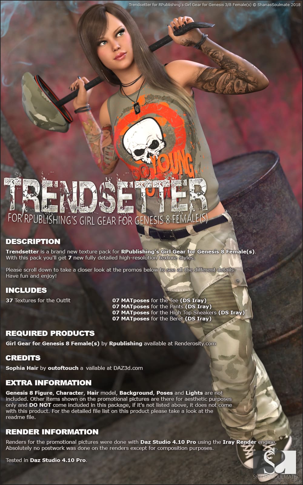 Trendsetter for Girl Gear for Genesis 8 Females Trendsetter for Girl Gear for Genesis 8 Females