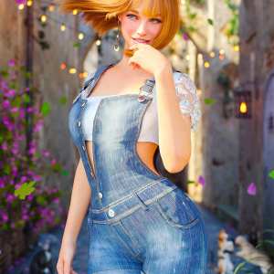 dForce Nellie Denim Dungarees Outfit for Genesis 8, 8.1, and 9 dForce Nellie Denim Dungarees Outfit for Genesis 8, 8.1, and 9