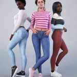 NG High Waist Skinny Jeans Outfit Poses for Genesis 9 and Victoria 9 NG High Waist Skinny Jeans Outfit Poses for Genesis 9 and Victoria 9