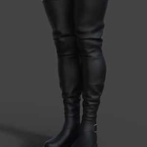 Long leather boots for Genesis 8 Female Long leather boots for Genesis 8 Female