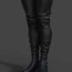 Long leather boots for Genesis 8 Female Long leather boots for Genesis 8 Female