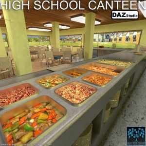 High School Canteen for Daz High School Canteen for Daz