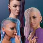 WD Salon: Side Shave Shag dForce Hair for Genesis 8.1 Female WD Salon: Side Shave Shag dForce Hair for Genesis 8.1 Female