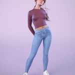 NG High Waist Skinny Jeans Outfit for Genesis 9 NG High Waist Skinny Jeans Outfit for Genesis 9