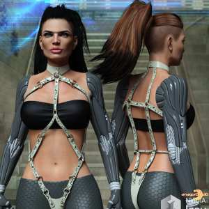 BLACKHAT:FUTURISTIC – Linked II for Genesis 3 Females BLACKHAT:FUTURISTIC – Linked II for Genesis 3 Females