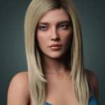 Renne Hair with dForce for Genesis 9 Renne Hair with dForce for Genesis 9