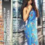 JMR dForce Floral Waterfall Dress for G8F JMR dForce Floral Waterfall Dress for G8F