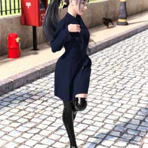 dForce Winter Coat Dress Outfit for Genesis 8 Females dForce Winter Coat Dress Outfit for Genesis 8 Females