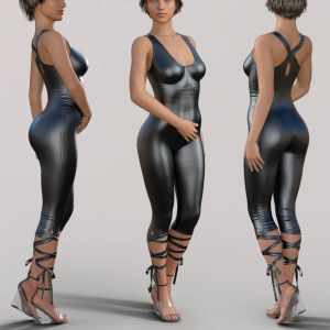 Skinny Jumpsuit and Heeled Sandal for Genesis 8 Female(s) Skinny Jumpsuit and Heeled Sandal for Genesis 8 Female(s)