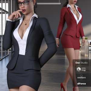 Businesswoman Outfit Set for Genesis 8 and 8.1 Females Businesswoman Outfit Set for Genesis 8 and 8.1 Females