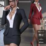 Businesswoman Outfit Set for Genesis 8 and 8.1 Females Businesswoman Outfit Set for Genesis 8 and 8.1 Females