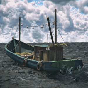 Wood Fishing Boat Wood Fishing Boat