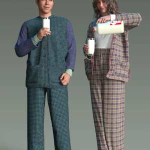dForce Comfy Pajama Set for Genesis 9, 8, and 8.1 dForce Comfy Pajama Set for Genesis 9, 8, and 8.1