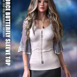 dForce Butterfly Sleeve Top G8F dForce Butterfly Sleeve Top G8F